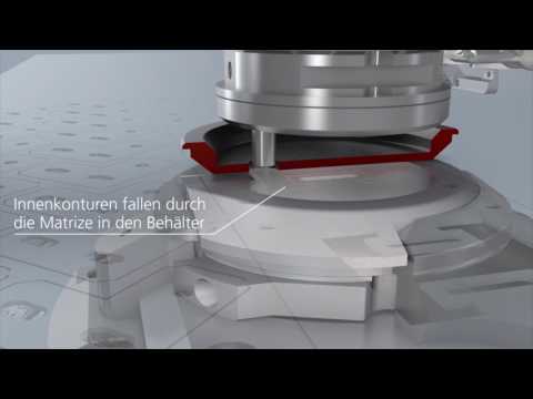 TRUMPF Stanz-Laser-Bearbeitung: Ausstoßwerkzeug zum Sortieren