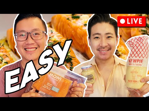 An Easy BAKED SALMON Recipe for a Weeknight Dinner - LIVE MUKBANG