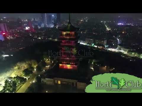Zunyi City Bai Lu Hu Lake fountain show