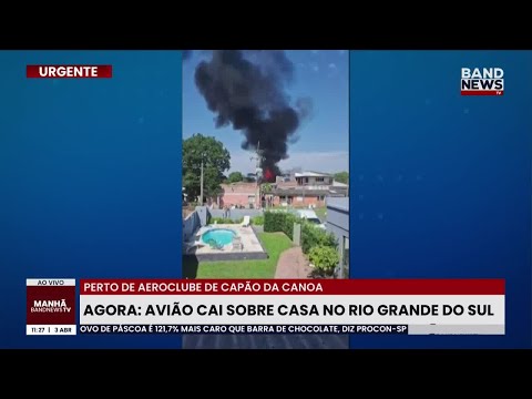 Avião cai sobre casa no Rio Grande do Sul