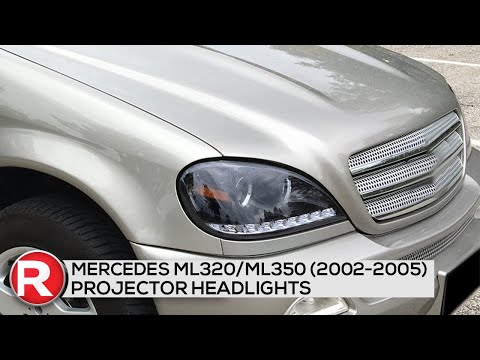 Spec-D Projector Headlights Mercedes ML320 / ML350 w/ LED DRL (2002-2005) Black or Chrome