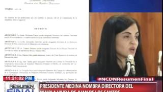 Presidente Medina nombra directora del INAIPI a viuda de Juan de los Santos