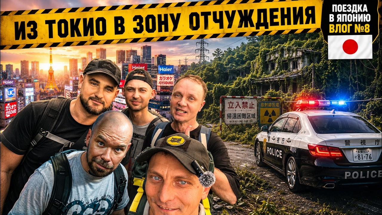 ✅Из Токио в ФУКУСИМУ ☢️ Пошли в радиоактивную зону и СРАЗУ СПАЛИЛИСЬ
