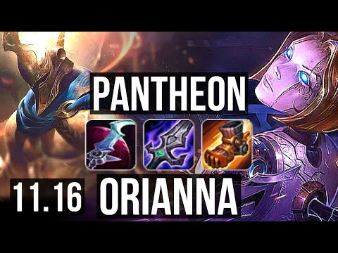 PANTHEON vs ORIANNA (MID) | 10/1/4, 68% winrate, Legendary | BR Grandmaster | v11.16