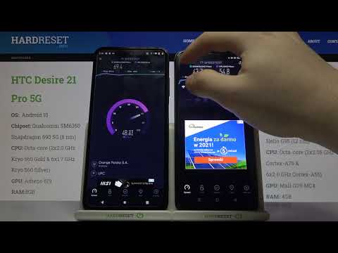 Wi-Fi Speed Test on HTC Desire 21 Pro 5G & REALME 8– Compare Devices Network Connection