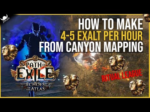 How to Make 4-5 Exalt per hour From Canyon Mapping - 3.13 Ritual League - Path of Exile