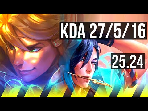 EZREAL & Karma vs APHELIOS & Volibear (ADC) | 141K damage, 27/5/16 | EUW Master | 25.24
