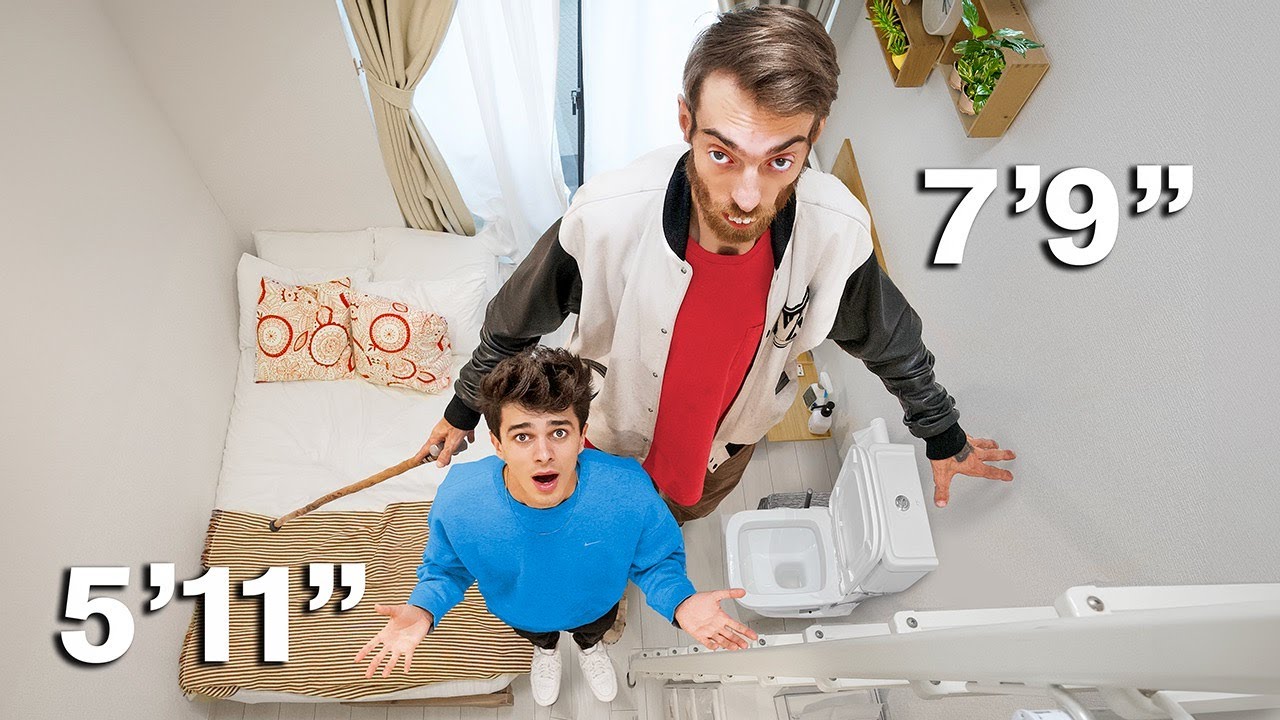 World’s Tallest Man VS Japan's Tiniest Apartment!