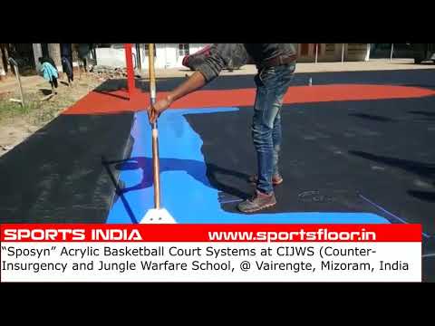 Acrylic flooring synthetic badminton court flooring, india, ...
