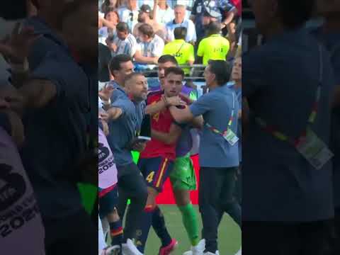 😡 Paredes CRAQUE TOTALEMENT à la fin du match contre l'Espagne ! #espagne #argentine #coupedumonde