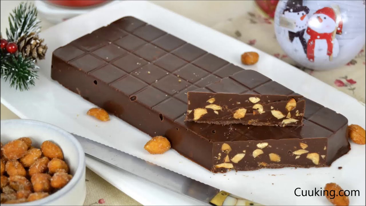 Turrón de chocolate y cacahuetes salados ¡Como el del Mercadona!
