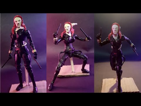 HOMEMADE BLACK WIDOW ACTION FIGURE | SCULPTED WITH EPOXY CLAY | BLACK WIDOW 2021 ( 30+ JOINTS)