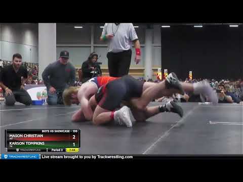 195 Lbs 1st Place Match - Karson Tompkins, TX Vs Mason Christian, MT 9a18