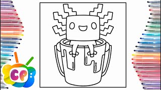 Axolotl Minecraft coloring page/Minecraft coloring pages/Elektronomia - Collide [NCS Release]