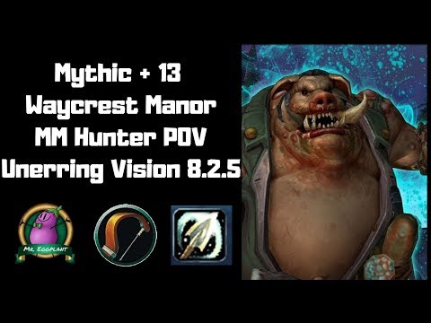 M+ 13 Waycrest Manor 2 Chest | MM Hunter POV Unerring Vision | World of Warcraft 8.2.5