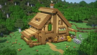 Minecraft: How To Build a Survival base(House Tutorial)(#43) | 마인크래프트 건축, 야생기지, 인테리어
