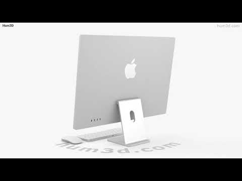 Apple iMac 24-inch 2021 Silver 3D model by 3DModels.org