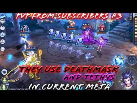 Saint Seiya: Awakening - They use Deathmask and Tethys in Current Meta! | PvP From Subscriber #3