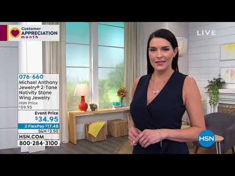 Michael Anthony Jewelry 2Tone Nativity Stone Wing Bracel...