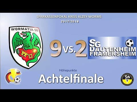 Pokal Achtelfinale: VfR Wormatia 08 Worms U14 - SG Dautenheim/Framersheim - ZUSAMMENFASSUNG