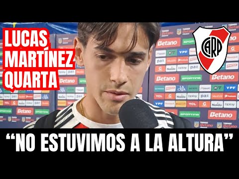 🎙️HARSH SELF-CRITICISM FROM LUCAS MARTÍNEZ QUARTA: "WE DIDN'T LIVE UP TO THE TASK"