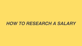 HOW TO RESEARCH A SALARY + DETERMINE YOUR MARKET VALUE AS AN EMPLOYEE BASED ON EXPERIENCE