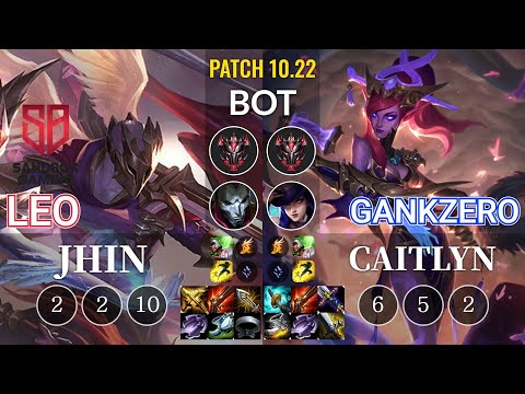 SB Leo Jhin vs GankZero Caitlyn Bot - KR Patch 10.22