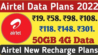 airtel data plans 2022 | airtel data pack recharge plans 2022 | airtel ka data add on pack | #Airtel