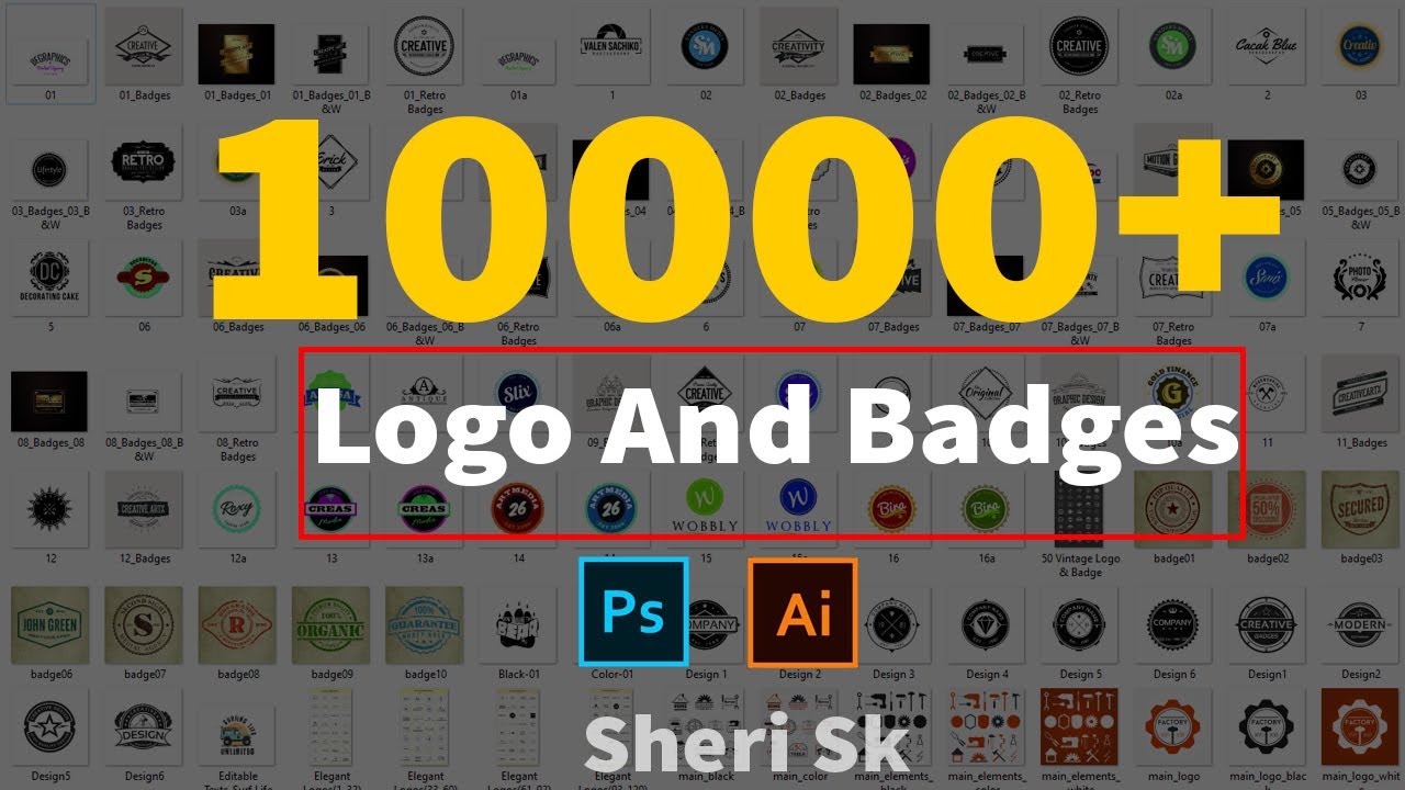 10000+ Multipurpose Logo And Badges Download In PSD AI And EPS Files |Sheri SK| Logo Templates