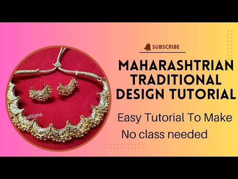 चंद्रा नेकलेस | Maharashtrian Jewelry Making | चंद्रकोर नेकलेस |