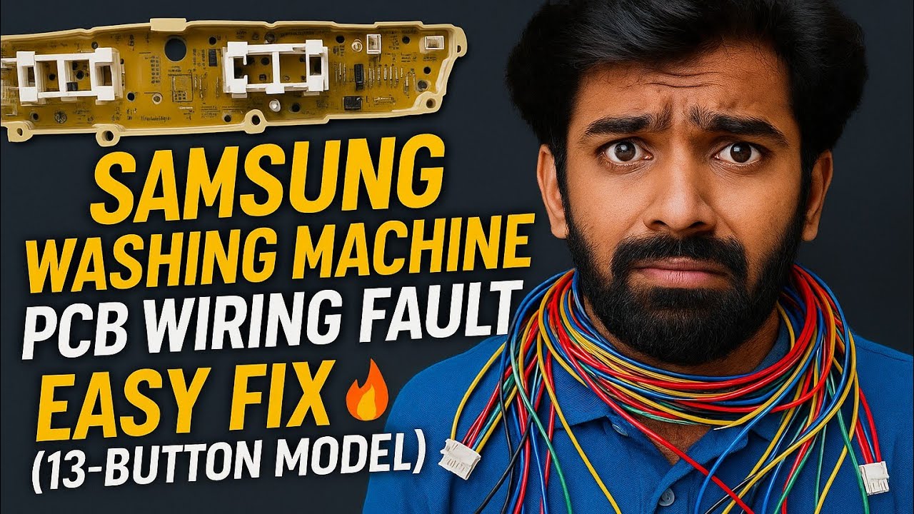 Samsung Washing Machine PCB Wiring Fault 🔥 Easy Fix (13-Button Model #washingmachine  #repair #pcb 
