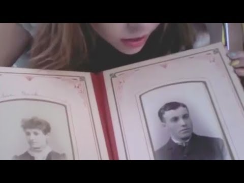 Unintentional ASMR 👻 Girl Showing Old Photobooks from Abandoned Houses