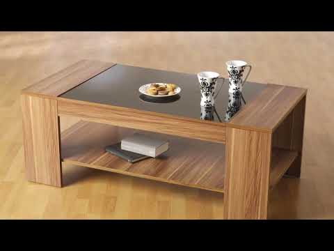 Modern wood and glass coffee table designs