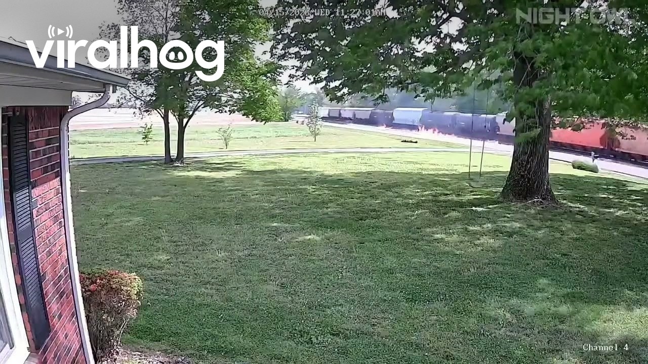 Sparks From Passing Train Create Miles-Long Fire || ViralHog