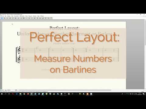 Perfect Layout for Finale®: Consistent Measure Number Placement on Barlines