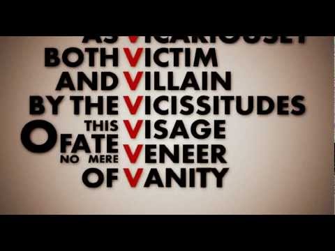 V (V for Vendetta Kinetic Typography)