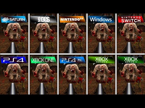 Quake (1996) Saturn vs DOS vs N64 vs PC vs Switch vs PS4 vs XBOX ONE vs PS4 PRO vs XBOX SS vs XBX SX