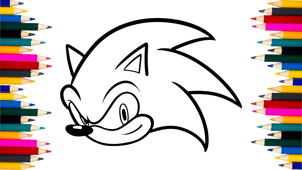 Sonic the Hedgehog - Sonic Coloring Page - How to Draw Sonic