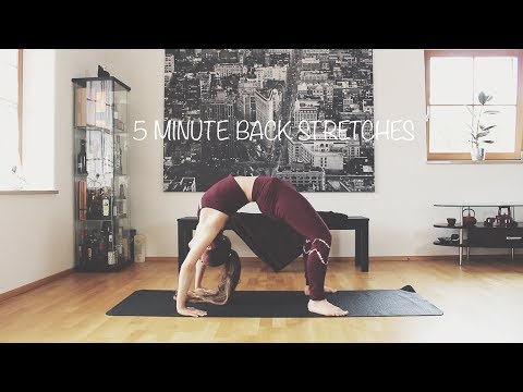 5 Minute Back Stretches ❤ THE BEST Stretches For Back Pain & Increasing Back Flexibility