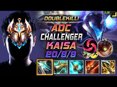 Challenger Kai'Sa ADC vs Ziggs - 챌린저 원딜 카이사 템트리 룬 돌풍 칼날비 カイ＝サ Кай'Са 虚空之女 凱莎 - LOL KR 11.16
