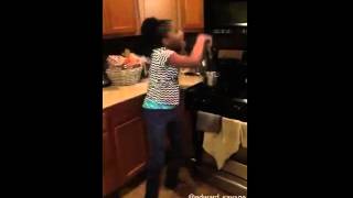 In the kitchen. Eddie. Jr