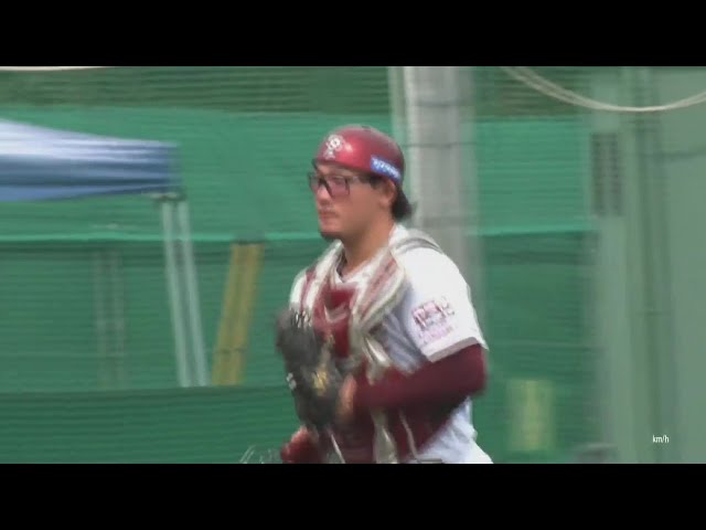【ファーム】ストライク送球!! イーグルス・安田悠馬 走者の動きを見逃さず三振ゲッツー完成!!  2024年7月14日 東北楽天ゴールデンイーグルス 対 読売ジャイアンツ