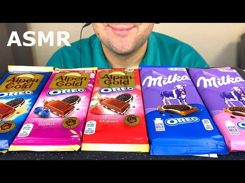 ASMR MILKA OREO CHOCOLATE BARS MUKBANG (EATING SOUNDS) EATING SHOW