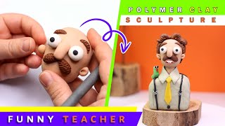 Clay Sclupture: a funny teacher , the full figure sculpturing process  by Clay Artisan Crafts