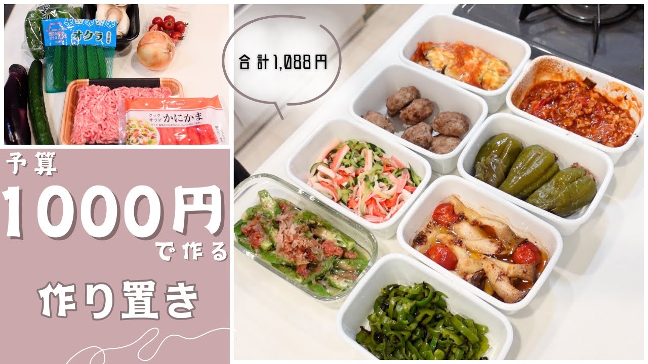 【1000円】で作り置き8品！〜東芝 石窯ドーム使用、コンロは使わず時短＆節約〜