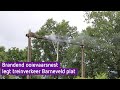 Brandend ooievaarsnest legt treinverkeer plat