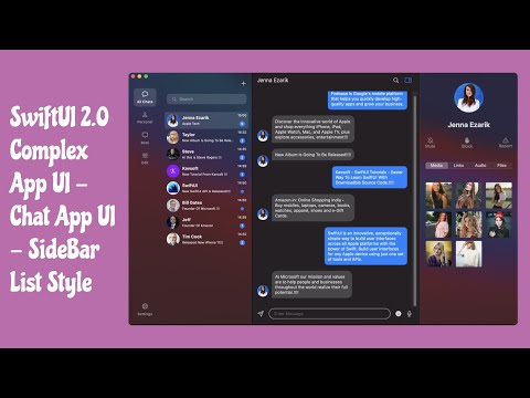 SwiftUI 2.0 Complex App UI - Chat App UI - macOS Tutorials - SwiftUI Tutorials