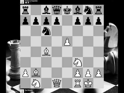 Paul Morphy vs Charles Le Carpentier, Rook Odds game, New Orleans, LA USA, 1849