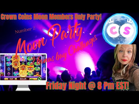 Moon Member Party: Double the Thrills with Bonus Buy Battles at Crown Coins Casino! #giveaway - YouTube