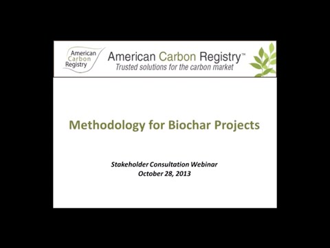Watch ACR Webinar: Feedback on Quantification Methodology for Emissions Reductions from Biochar Projects on YouTube